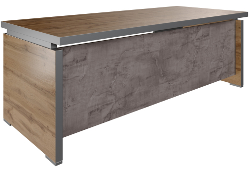 Стол руководителя Спарта, цвет дуб вотан + оникс