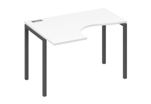 Стол эргономичный левый Классика Мира Лофт, цвет белый премиум + антрацит