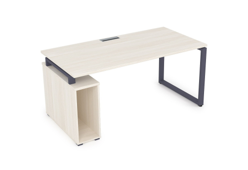 Стол компьютерный с нишей под системный блок Оскар Персонал, цвет слоновая кость