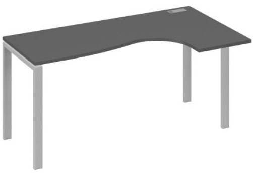 Стол эргономичный правый Мира Нумо, цвет антрацит премиум + серый