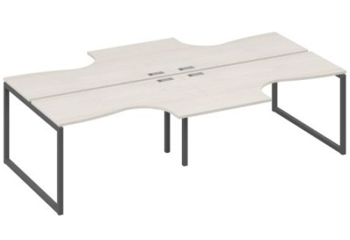 Рабочая станция эргономичная (4х140) Мира Одри, цвет дуб шамони + антрацит