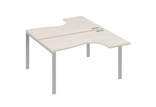 Рабочая станция эргономичная (2х140) Мира Нумо, цвет дуб шамони + серый
