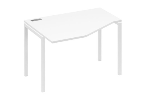 Стол эргономичный левый Техно Мира Лофт, цвет белый премиум + белый