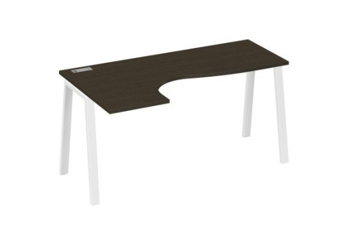Стол эргономичный левый Мира Трио, цвет венге + белый