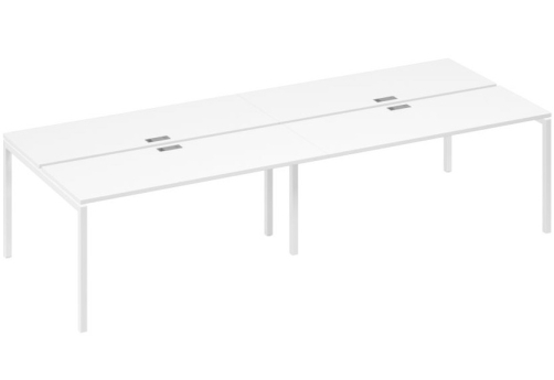 Рабочая станция 4х160 Мира Лофт, цвет белый премиум + белый