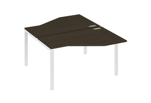 Рабочая станция эргономичная (2х140) Мира Нумо, цвет венге + белый