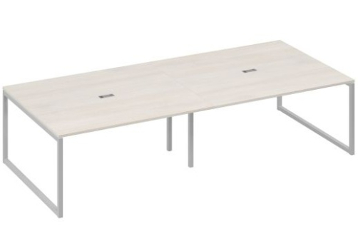 Стол для переговоров прямоугольный Мира Одри, цвет дуб шамони + серый