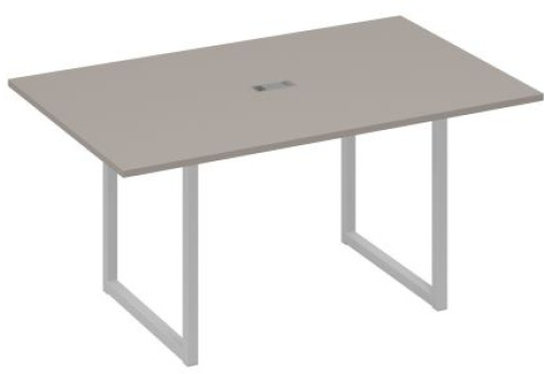 Стол для переговоров прямоугольный Мира Одри, цвет мокко премиум + серый