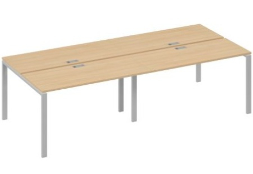 Рабочая станция (4х140) Мира Нумо, цвет натуральный дуб + серый