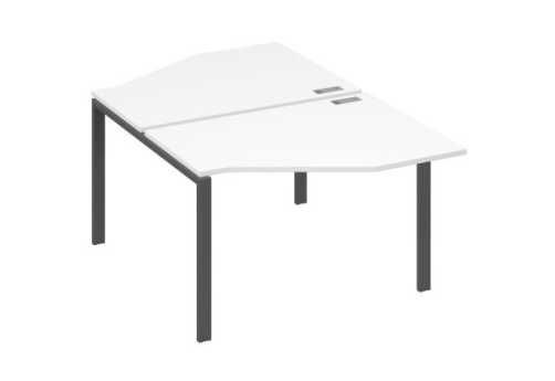 Рабочая станция эргономичная (2х120) Мира Нумо, цвет белый премиум + антрацит