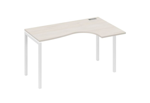 Стол эргономичный правый Классика Мира Лофт, цвет дуб шамони + белый