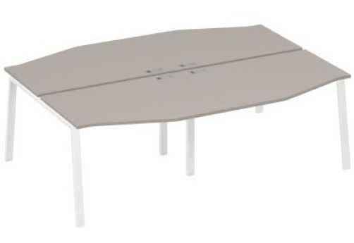 Станция рабочая эргономичная 4х120 Мира Трио, цвет мокко премиум + белый