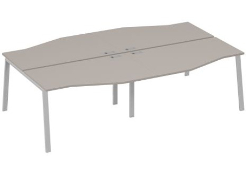 Станция рабочая эргономичная 4х140 Мира Трио, цвет мокко премиум + серый