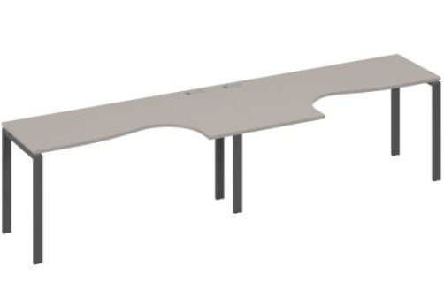 Рабочая станция эргономичная (2х160) Мира Нумо, цвет мокко премиум + антрацит