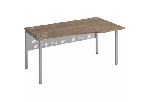 Стол эргономичный (экран - металл) правый, цвет шамони темный