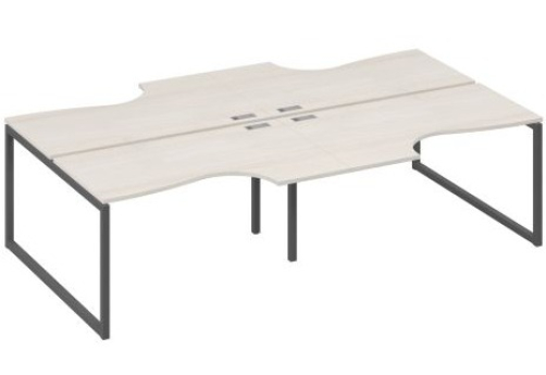 Рабочая станция эргономичная (4х140) Мира Одри, цвет дуб шамони + антрацит