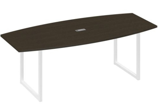 Стол для переговоров фигурный Мира Одри, цвет венге + белый