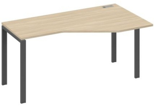 Стол эргономичный правый Мира Нумо, цвет дуб скандинавский + антрацит