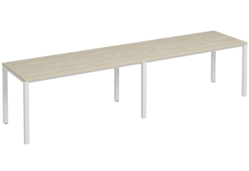 Рабочая станция (2х160) Прайм Металл 50, цвет шамони светлый + белый