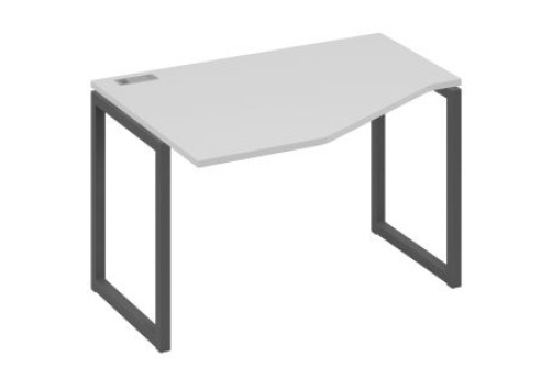 Стол эргономичный левый Мира Одри, цвет серый + антрацит