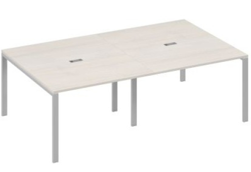 Стол для переговоров прямоугольный Мира Нумо, цвет дуб шамони + серый