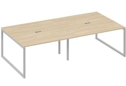 Стол для переговоров прямоугольный Мира Одри, цвет дуб скандинавский + серый