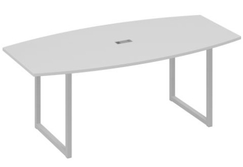 Стол для переговоров фигурный Мира Одри, цвет серый + серый