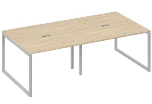 Стол для переговоров прямоугольный Мира Одри, цвет дуб скандинавский + серый