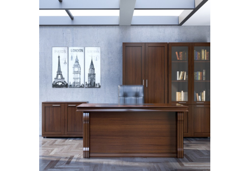 Стол рабочий Оливия, цвет темный орех