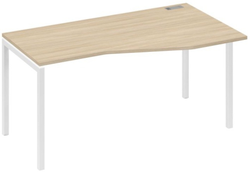 Стол эргономичный правый Техно Мира Лофт, цвет дуб скандинавский + белый