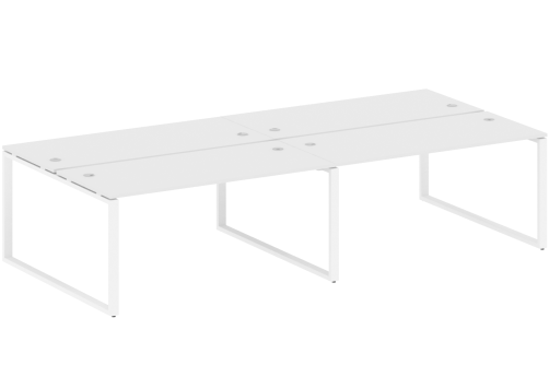 Стол на 4 рабочих места, цвет белый