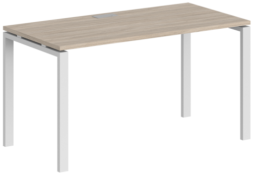 Стол рабочий Индиго Сет, цвет дуб светлый + белый