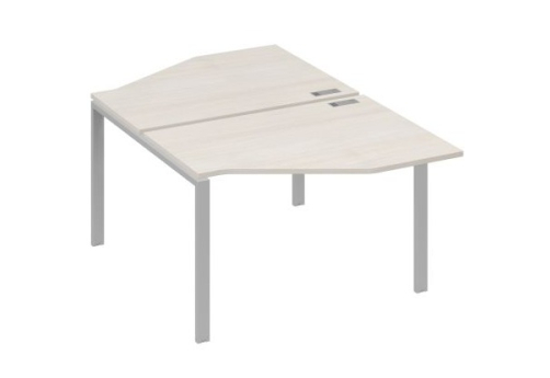 Рабочая станция эргономичная (2х120) Мира Нумо, цвет дуб шамони + серый