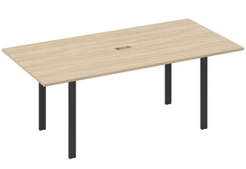 Стол для переговоров прямоугольный Мира Нумо, цвет дуб скандинавский + антрацит