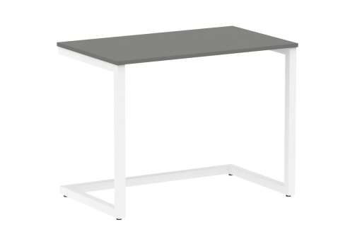 Стол письменный, цвет металлик + белый