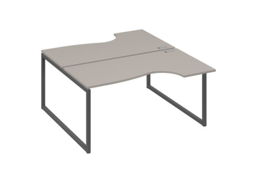 Рабочая станция эргономичная (2х160) Мира Одри, цвет мокко премиум + антрацит