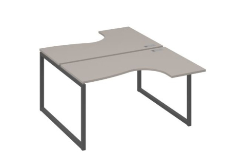 Рабочая станция эргономичная (2х140) Мира Одри, цвет мокко премиум + антрацит