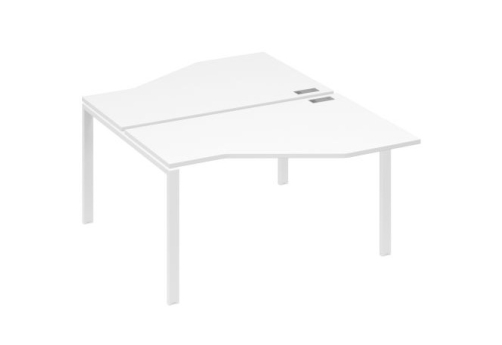 Рабочая станция эргономичная (2х140) Мира Нумо, цвет белый премиум + белый