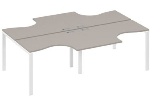 Рабочая станция эргономичная (4х120) Мира Нумо, цвет мокко премиум + белый