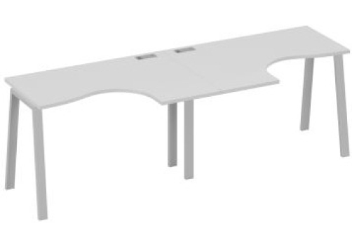 Рабочая станция эргономичная 2х120 Мира Трио, цвет серый + серый