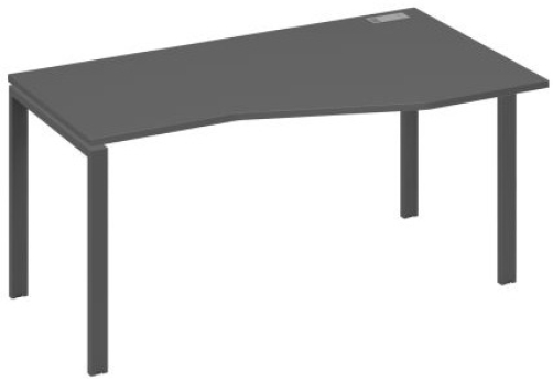 Стол эргономичный правый Мира Нумо, цвет антрацит премиум + антрацит