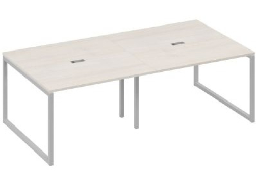 Стол для переговоров прямоугольный Мира Одри, цвет дуб шамони + серый