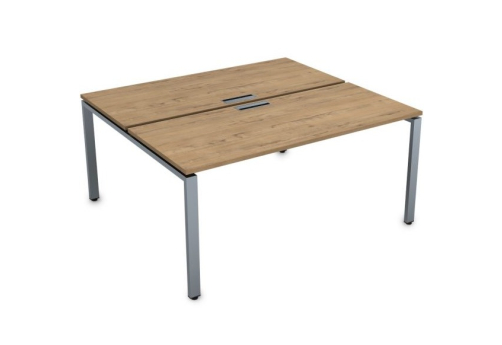 Стол на 2 рабочих места Платинум Персонал, цвет тиковое дерево