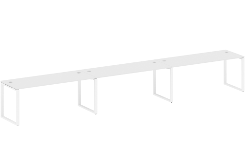 Стол на 3 рабочих места, цвет белый