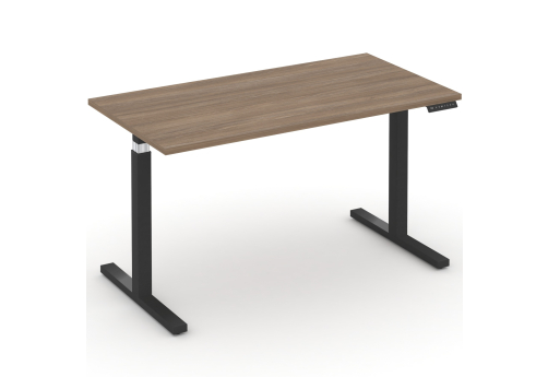 Стол электроподъемный, черный + дуб аризона