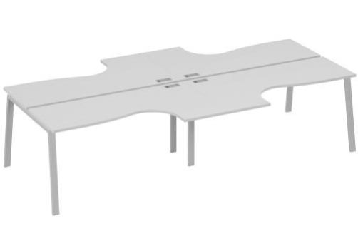 Рабочая станция эргономичная 4х160 Мира Трио, цвет серый + серый
