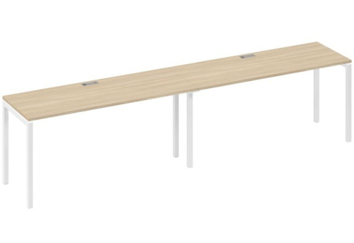 Рабочая станция 2х160 Мира Лофт, цвет дуб скандинавский + белый