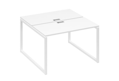 Рабочая станция (2х120) Мира Одри, цвет белый премиум + белый