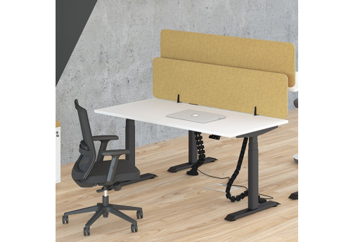 Стол регулируемой высоты Бенет, цвет белый + черный