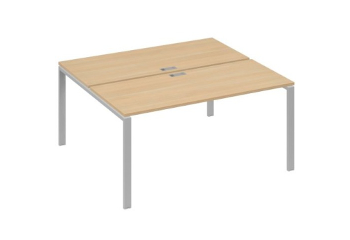 Рабочая станция (2х160) Мира Нумо, цвет натуральный дуб + серый